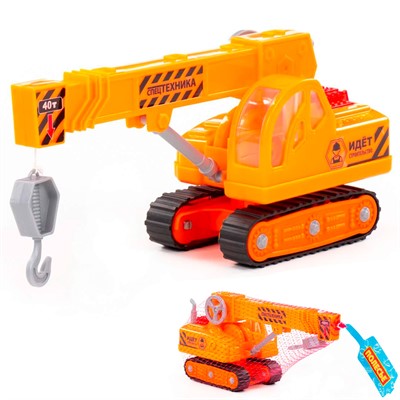 Автомобиль Гусеничный кран Профи в сеточке 09262 П-Е /16/ - фото 69936610