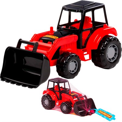 Трактор Мастер погрузчик красно-чёрный 24415 П-Е /12/. - фото 69936755