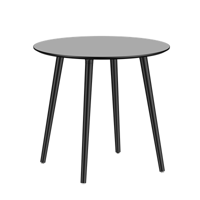 Стол TEYA серый (черные  ножки) (от 12 шт) - фото 69937933
