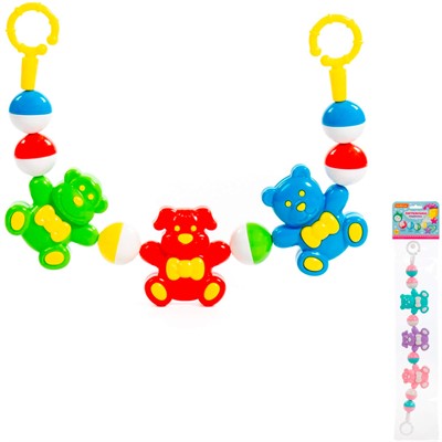 Погремушка подвеска Забавные зверята 48 см 71569 П-Е /12/ - фото 69938002