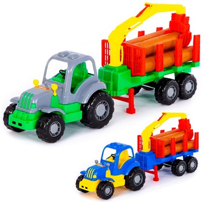 Трактор Силач с полуприцепом-лесовозом 45041 П-Е /6/ - фото 69938038