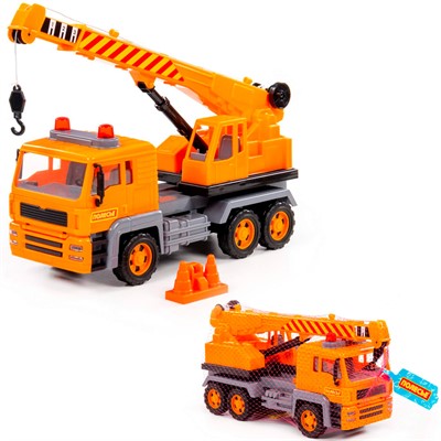 Автомобиль Алмаз кран инерционный в сетке 86716 П-Е /6/ - фото 69938071