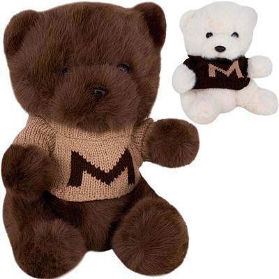 Мишка 25 см в кофте FG250327101C-1 цвет в ассортименте - фото 69938226