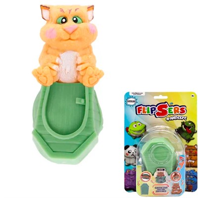 Игрушка Тянучка-вывернушка Flipsers/Флипсерс оранжевый Кот Ирис 8 см 797286-12 - фото 69938538