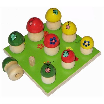 Деревянный счетный материал Грибы на поляне 9шт Р-45/787 - фото 69938661