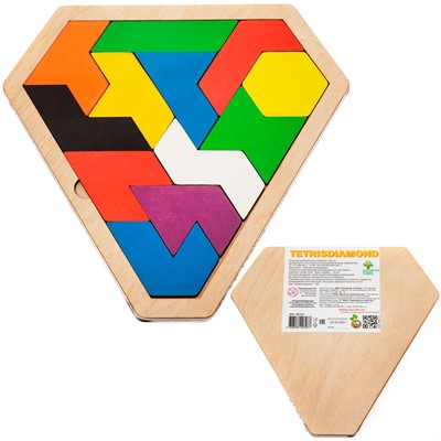 Деревянная игра развивающая "Tetrisdiamond" 00797 - фото 69938672