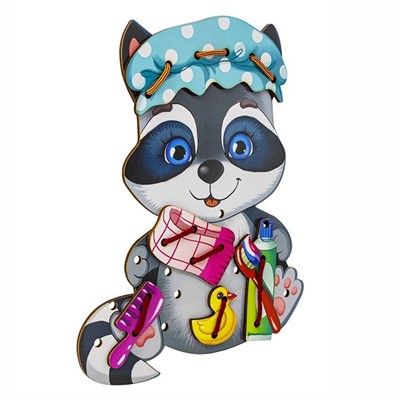 Деревянная шнуровка Енотик БП-00000318 /Арбо/ - фото 69938683