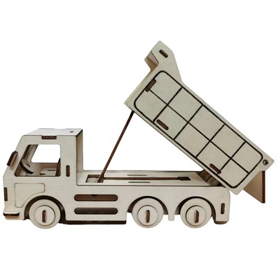 Деревянный Конструктор Самосвал СМ-4723-А4 - фото 69938701