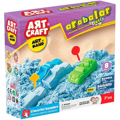 Набор для творчества Кинетический песок Автогонки, 500г 03609 ART SAND - фото 69939222