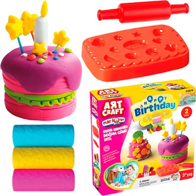 Набор для творчества Набор для лепки Мини-торт, тесто 3х50г 03575 AЯT CRAFT - фото 69939223