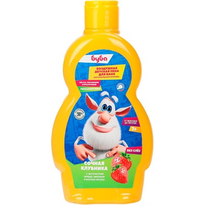 Пена для ванн БУБА "сочн клубника" с экс череды и зверобоя 400мл Заботливая мама 97457-BUBA - фото 69939306