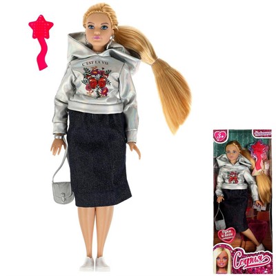 Кукла Карапуз 66001-C3-SPS-BB 29см София, plus size, руки и ноги сгиб, акс - фото 69939324