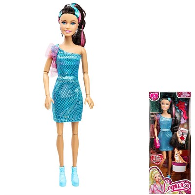 Кукла Карапуз 66001-C68-S-BB 29см София, руки и ноги сгиб., акс - фото 69939329