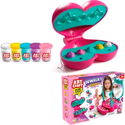 Набор для творчества Набор для лепки Дизайнер украшений, тесто 5х56г 03849 AЯT CRAFT - фото 69939485