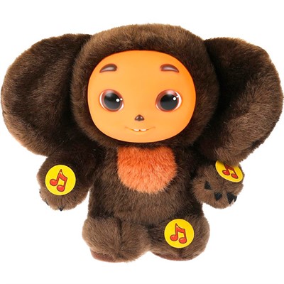 Мульти-Пульти Чебурашка с пластиковой мордочкой, 17 см, муз. чип, МУЛЬТИ-ПУЛЬТИ VCH104593PF-17S - фото 69939544