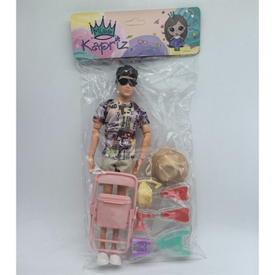 Кукла кен с пляжными акс.  Miss Kapriz YS2025-NP7 в пак. - фото 69939605