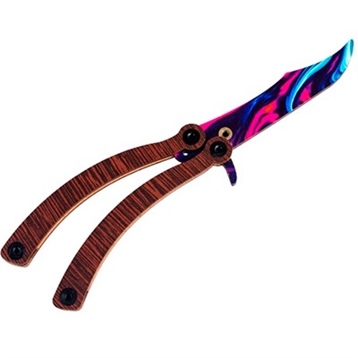 Деревянный Нож Бабочка 0004 - фото 69939793