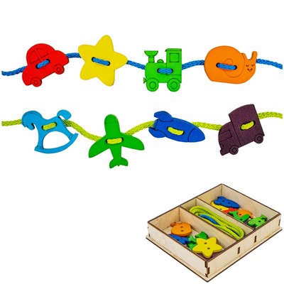 Деревянная Шнуровка Пуговки для мальчиков /Арбо/ - фото 69939981