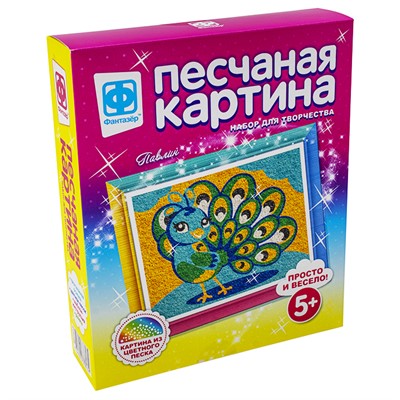 Набор для творчества Песчаная картина Павлин 407212 - фото 69940119