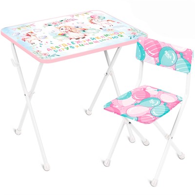 Набор мебели для детей КП3-Р/ЕР3 с единорогом 3 разборный /Ника/ - фото 69940223