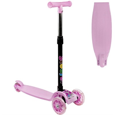 Самокат трехколесный розовый SZ221025003-3 - фото 69940464
