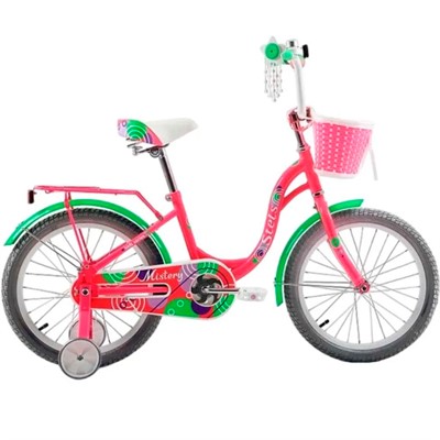 Велосипед двухколесный 18" Mistery C 11.2" розовый/зеленый /STELS/ - фото 69940506