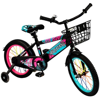 Велосипед двухколесный 16"  розово-бирюзовый FG250826144K-2 ( 2 шт в кор) - фото 69940791