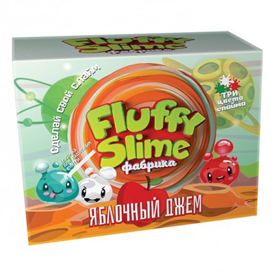 Набор для опытов и экспериментов.Юный химик "Флаффи-слайм фабрика" "Яблочный джем" 887 - фото 69941042