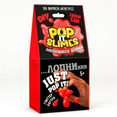 Набор для опытов и экспериментов.Юный химик.Pop it slimes.Лопающиеся шарики.Красный 911 - фото 69941085
