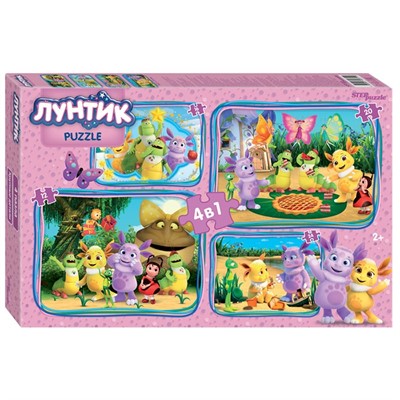 Пазл 4в1 "Лунтик" Мельница 92311 Степ /12/ - фото 69941090