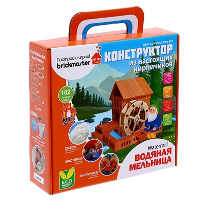 Конструктор из кирпичиков Водяная мельница 305 - фото 69941096