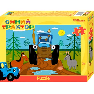 Пазл 60 Синий трактор 81262 Степ - фото 69941193