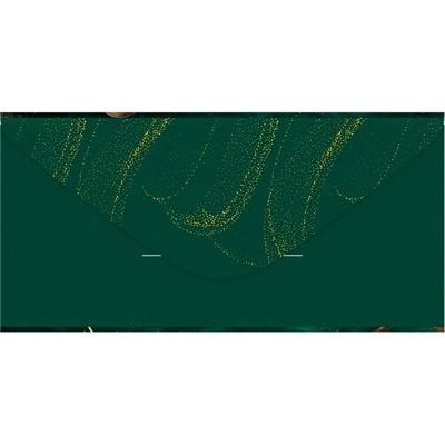 Конверт для денег без надписи (зелёно-золотой бант с лентой на зелёном фоне) 5.0002541 - фото 69941346