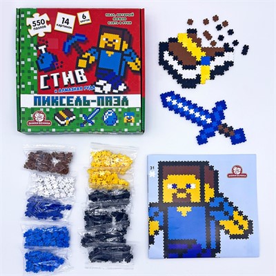 Пазл Пиксель Стив 1507 Татой - фото 69941406