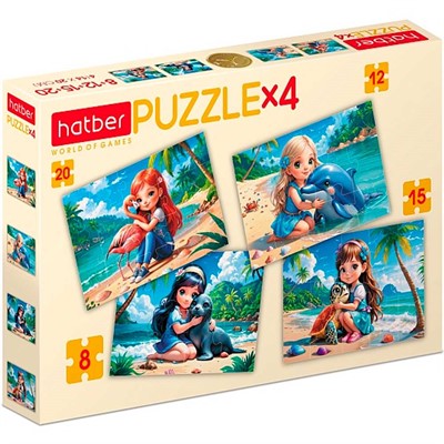 Пазл 8-12-15-20 эл Тропические друзья ПЗ5_34766 Hatber - фото 69941492