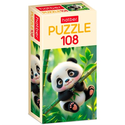 Пазл 108 эл. Милая панда 108ПЗ4_34655 Hatber - фото 69941587