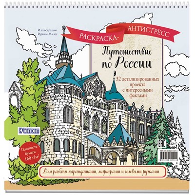 Раскраска Путешествие по России (Нижний Новгород) 9785002415014 - фото 69942421