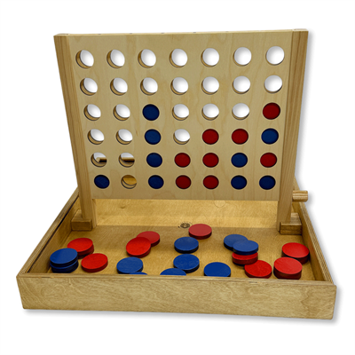 Настольная игра из дерева «4 в ряд» в пенале Лайт - фото 69942701