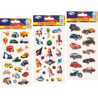 Наклейки Декоративные объёмные 3 дизайна 80667 - фото 69942764