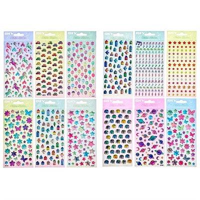 Наклейки 9.5*20.5 см, 12 дизайнов M-8602* - фото 69942924