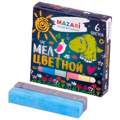 Мел цветной 6 шт. M-17311 - фото 69942950