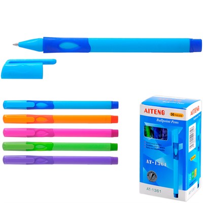 Ручка шариковая синяя для левшей AT-1361L - фото 69942964