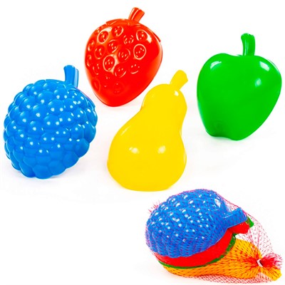 Формочки Фрукты 4пр 40275 П-Е /24/ - фото 69942995