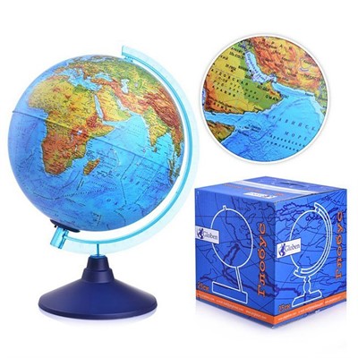 Глобус физико-политич. 250мм Ве012500257 Классик Евро подсветка - фото 69943013