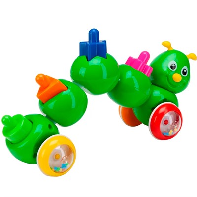 Каталка-сортер Веселая гусеничка - фото 69943221