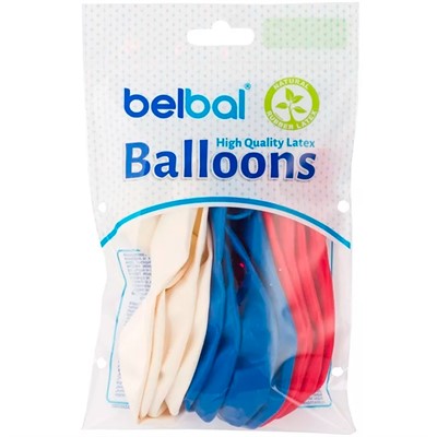 Шар 105 Пастель ассорти Триколор 12 штук 1101-0674 - фото 69944283