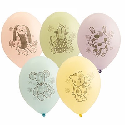 Набор шаров рис. Зверюшки-Игрушки 36см 5шт в уп.  1111-1010 /цена за упак/ - фото 69944284