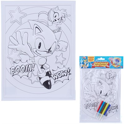 Набор для творчества Объемная картина Соник MultiArt VMP-128188 - фото 69944967