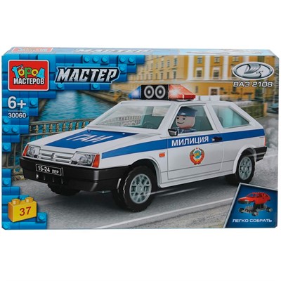 Город мастеров 30060-CY Ваз-2108 МИЛИЦИЯ, 37 дет. - фото 69946246