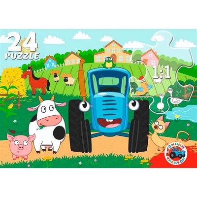 Пазл 24 Макси Синий трактор ПУ24-2906 - фото 69946302